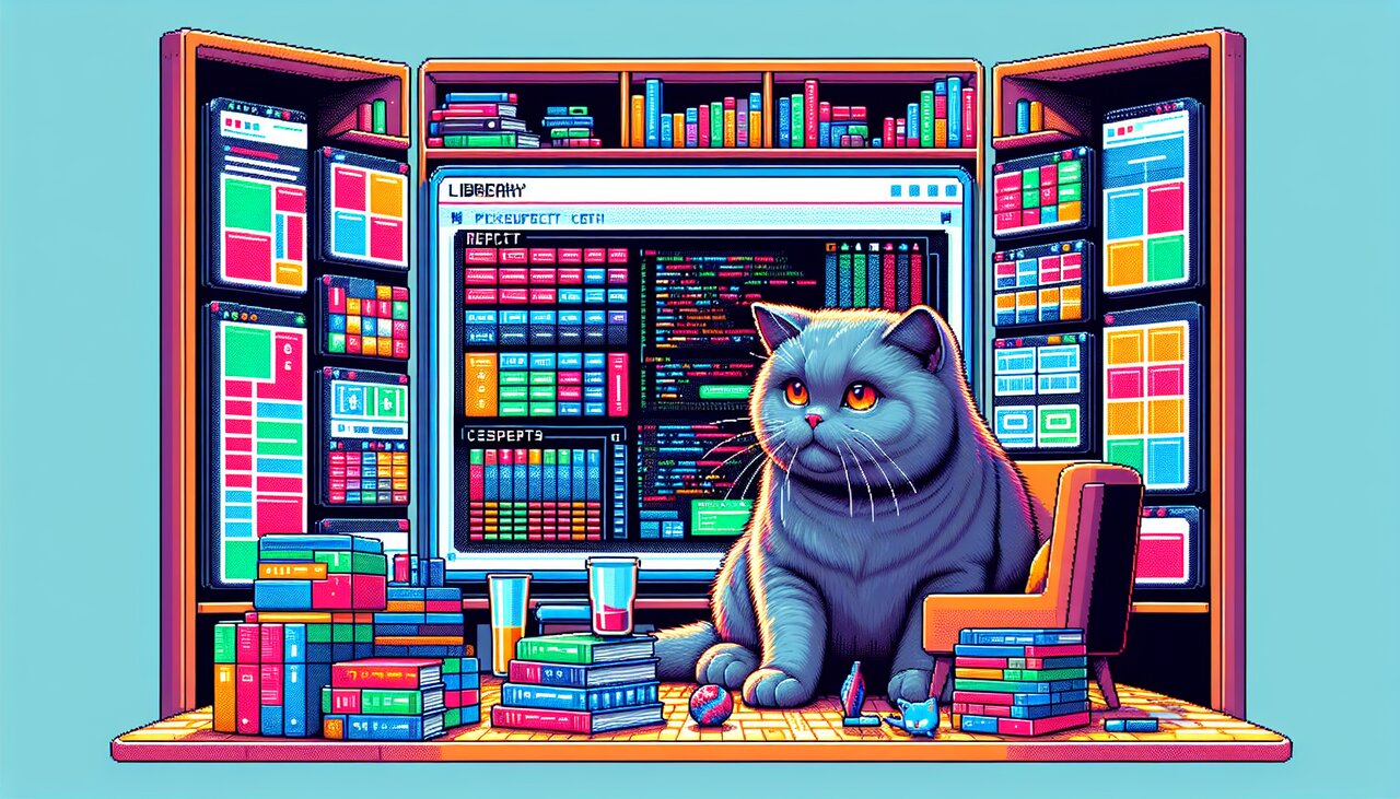 Pixel art arcade room with retro gaming monitors and UI components