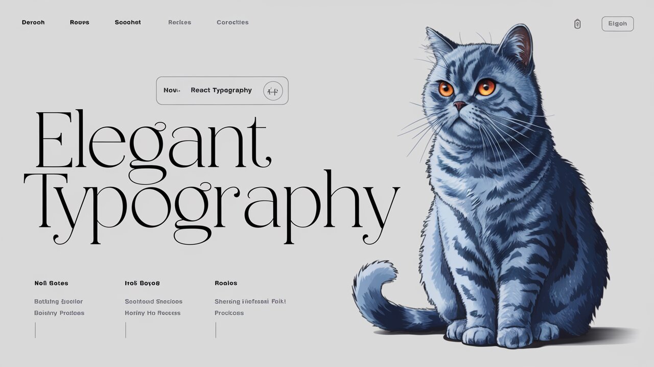 Elegant typography styled with react-typography on a web page.