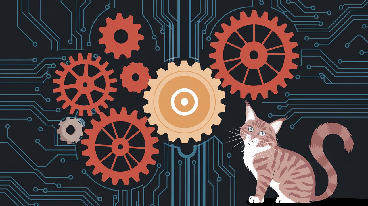 Interconnected gears representing Redux state management with Rereduce at the center