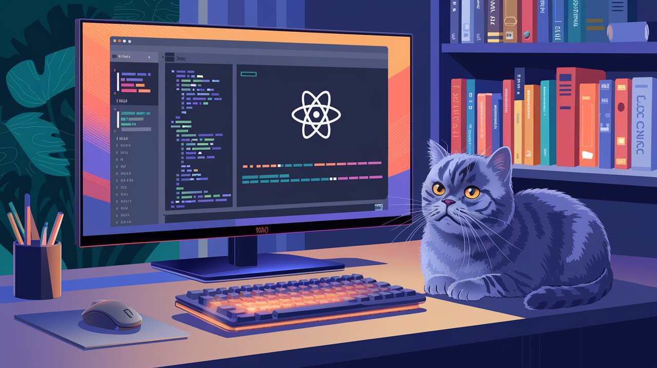 React SimpleMDE editor interface with a British shorthair cat